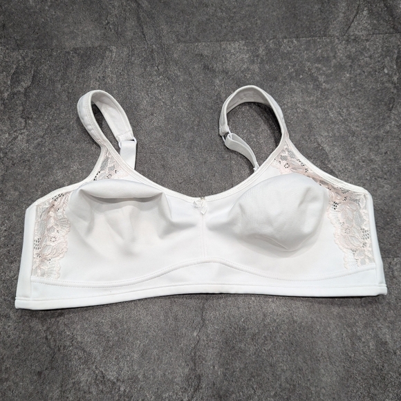Wonderbra W1903 white with pink lace  wireless no poke bra 42D - Picture 1 of 9